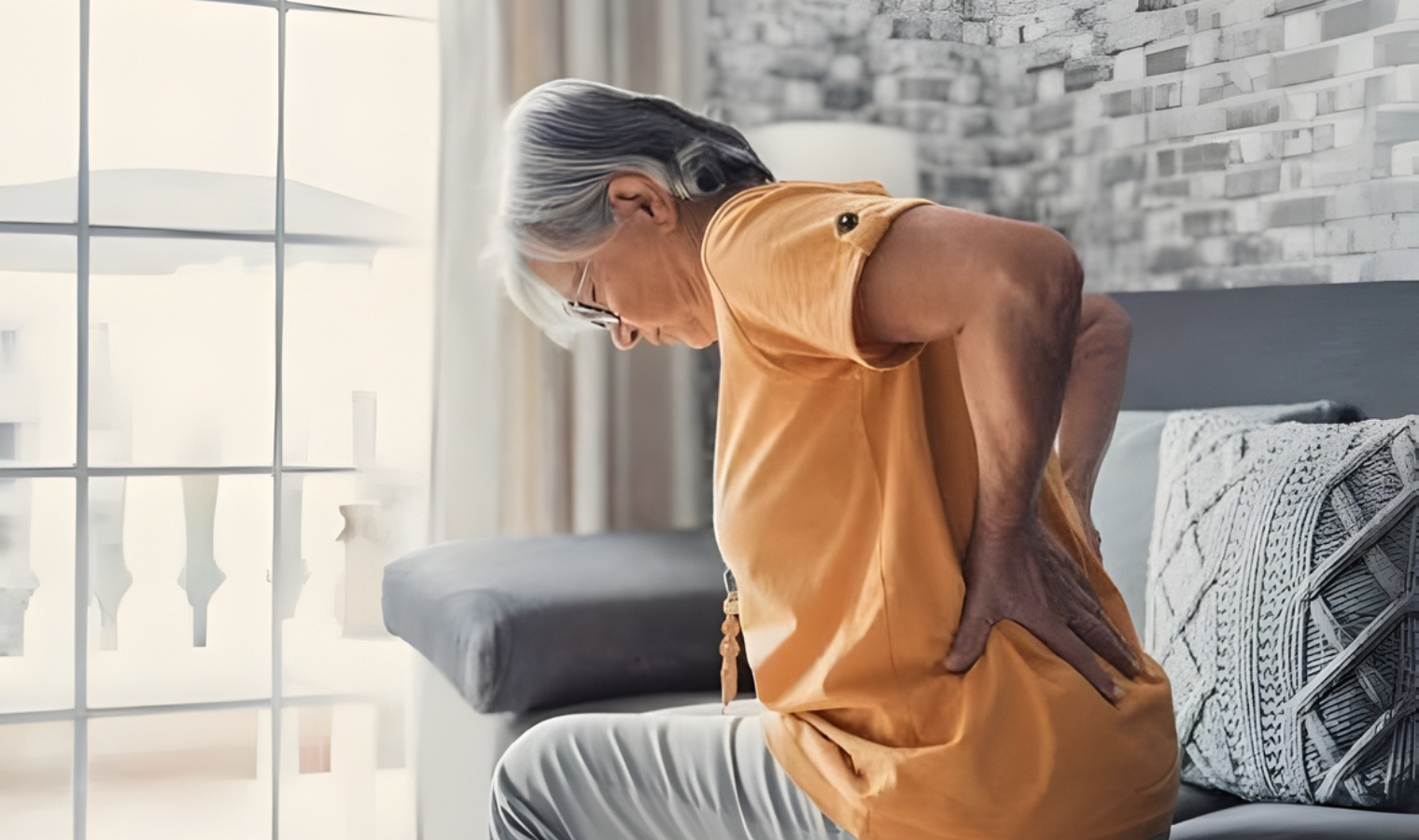 Person suffering from sciatic nerve pain